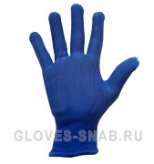 Перчатки нейлоновые, без пвх, цвет-синий.