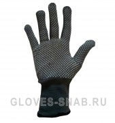 Нейлоновые перчатки, микроточка, цвет серый.